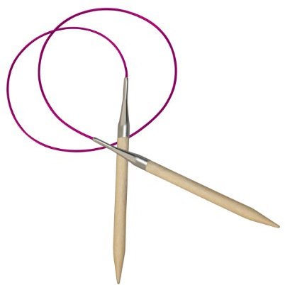 KnitPro Basix Birch Rundstricknadel, 40 cm Länge x 6.50 mm Stärken