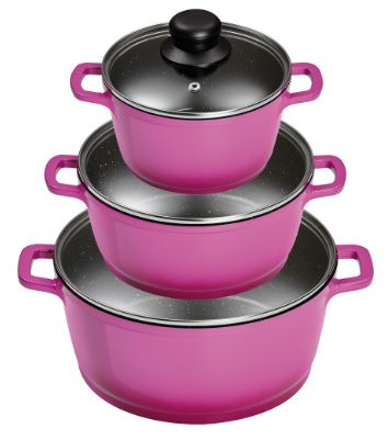 KING T1059 Topfset LILA, Aluguss, 24 cm