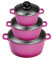 KING T1059 Topfset LILA, Aluguss, 24 cm