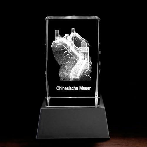Kaltner Präsente Stimmungslicht - Das perfekte Geschenk: LED Kerze/Kristall Glasblock / 3D-Laser-Gravur China Chinesische Mauer