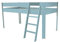 ABC MEUBLES - Halbhochbett Kinder kompakte - EVOLC90 - Taubenblau, 90x190