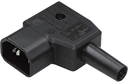 Kaiser 748/sw/C Kaltgeraete-Steckverbinder 748 Stecker, gewinkelt Gesamtpolzahl: 2 + PE 10A Schwarz