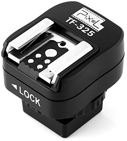Pixel TF-325 Blitzadapter für (Blitzschuhadapter) für Mittenkontakt-Blitz (Standard ISO) an Sony/Minolta a900 a850 a700 a580 a560 a550 a500 a450 a390 a380 a350 a330 mit PC-Sync-Anschluss