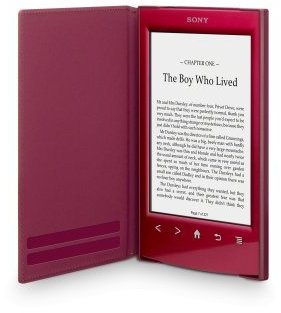 Sony PRSA-SC22 - Coque de protection pour lecteur eBook - synthétique, polycarbonate, plastique ABS - rouge - pour Sony PRS-T2, PRS-T2RC