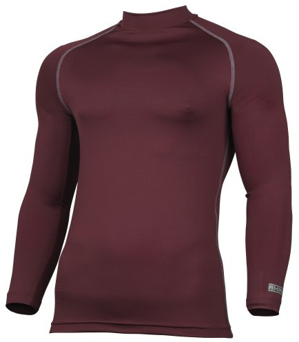 RHINO Mens Thermal Underwear Long Sleeve Base Layer Vest Top (L/XL) (Maroon)
