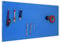SimonRack Werkzeugwand, 8 teiliges Hakenset, 90x60x3,5 cm, Metall-Lochwand, Halterungen, Montagematerial, Blau - Simonwork