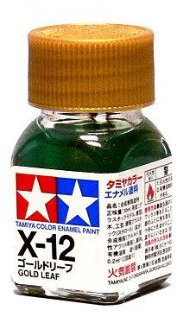 RCECHO Tamiya Model Color Enamel Paint X-12 Gold Leaf Net 10ml 80012 Full Version Apps Edition