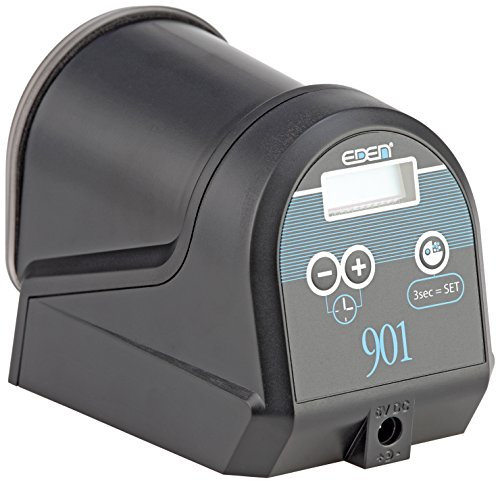 EDEN 57434 901 Futterautomat - Automatisierter Futterspender zur Fütterung von Aquarienfischen im Aquarium mit Batteriebetrieb und dichter Futteraufbewahrung - für 12 Futterausgaben