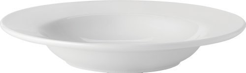 Utopia Pure White Rimmed Soup Bowl 9in (22.5cm) (Box of 6) - Great Value Crockery for Your Home