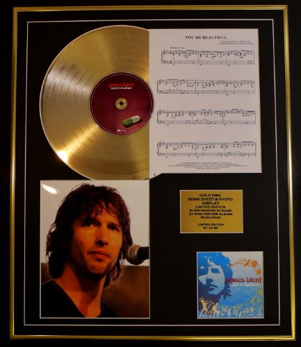 James Blunt / CD Gold Disc, Songblatt & Foto DISPLAY/LTD. Liederlaken, Aufschrift Back to Beddam / Song, englische Aufschrift