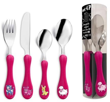 Amefa Enfant Set 4 Cubiertos Infantil 4,5cm-1,5mm Bicolor