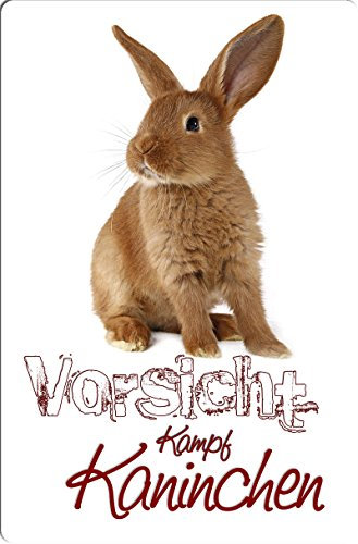 Nanyuk +++ Kaninchen Hase Zwergkaninchen - Metall Warnschild Schild TÜRSCHILD Sign - KAN 08