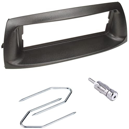 Sound-way Kit Montage Autoradio, Cadre Façade 1 DIN, Adaptateur Antenne, Clés Démontage Compatible avec Fiat Punto 2 et 3
