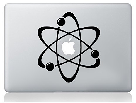 Wall4stickers Atom Laptop Aufkleber MacBook Abziehbild Kunst Apfel Tablette Haut Silhouette molekular