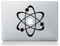 Wall4stickers Atom Laptop Aufkleber MacBook Abziehbild Kunst Apfel Tablette Haut Silhouette molekular
