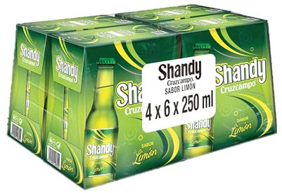Cruzcampo Shandy Cerveza Limón Caja 4 Pack botella, 6 x 25cl
