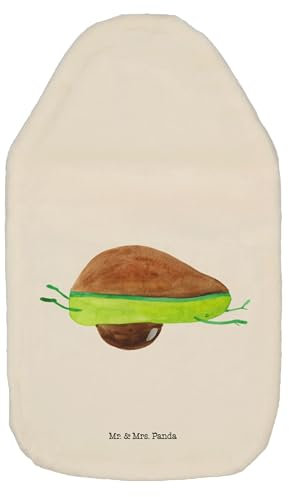 Mr. & Mrs. Panda Wärmflasche Avocado Yoga - Geschenk, Vegan, Veggie, Avocado Yoga Vegan, Wärmekissen, Wärmflasche mit Bezug, Wärmflaschenbezug,