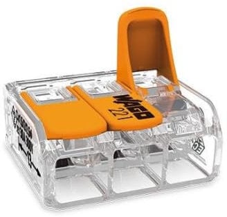 WAGO 221-613 Borne de connexion 3 conducteurs avec levier de commande jusqu'à 6 mm2