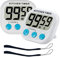 ZFYQ Temporizador de Cocina, Digital magnético Temporizadores con Alarma Fuerte y Pantalla LCD Grande, 2 Piezas