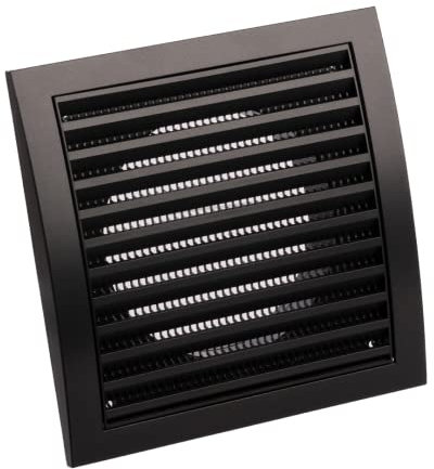 Ø 125mm Anthrazit Lüftungsgitter 190x190mm Abschlussgitter Insektenschutz ABS-Kunststoff Gitter