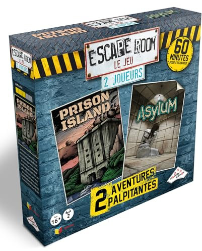 RIVIERA GAMES - Escape Room Set für 2 Spieler, 5073, Asylum, Prison Island E Kidnappé + 16 Jahre
