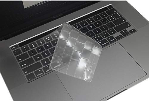 Se7enline Compatible with MacBook Pro 13 inch A2289/A2338 M1 M2/A2251 & MacBook Pro 16 inch Keyboard Skin A2141 Ultra Thin TPU Protector for Mac Pro with Touch Bar Touch ID US Layout,Transparent/Clear