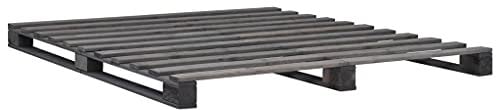 vidaXL Kiefernholz Massiv Palettenbett Palettenmöbel Massivholzbett Bett Holzbett Futonbett Bettgestell Bettrahmen Doppelbett 180x200cm Grau