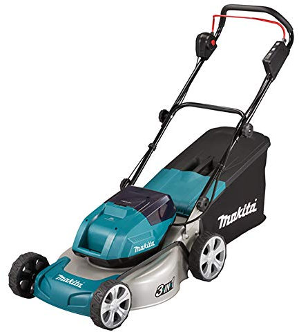 Makita DLM460PG2 Twin 18V (36V) Li-ion LXT Brushless 46cm Lawnmower complete with 2 x 6.0 Ah Batteries and Twin Port Charger