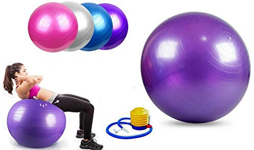 SturdyFoot Gymnastikball, 85 cm, Anti-Burst & Extra Dick, Schweizer Ball mit Pumpe, Geburtsball für Yoga, Pilates, Fitness, Schwangerschaft & Arbeit