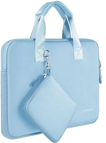 HSEOK Laptop Hülle Tasche Kompatibel 13-13,3 MacBook Air/Pro, MacBook Pro 14 M4/M3/M2/M1, XPS 13/14, Surface Laptop 13,5, Elastische Neopren Notebook Handtasche mit Kleiner Hülle,S02B01