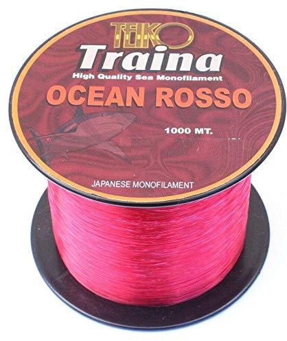 Filo Ocean Rosso Traina Tonno Big Game - 1000Mt 50Lbs Pesca Mare Drifting