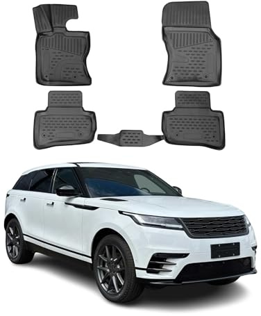 OMAC Fußmatten für Land Rover Range Rover Velar L560 2017-2026 4X | Gummimatten, Automatten, Allwetter, fahrzeugspezifisches Produkt, Antirutsch, 3D-Passform, wasserdicht