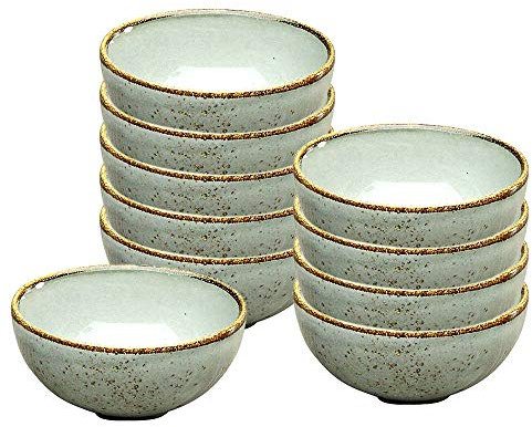 10er SET CreaTable 20028 Nature Collection Dipschale 11,5 cm STONE