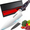 MOSFiATA Coltelli da Cucina Professionale, da Chef, con Fodero, Acciaio Inox per Carne, Verdura, Frutta, Sushi - 20CM