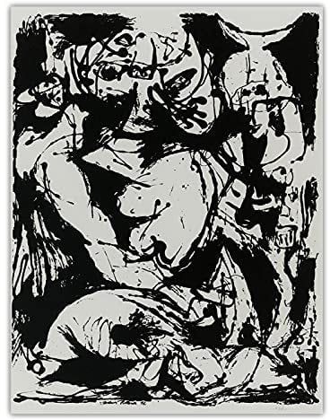 Jackson Pollock《O'C. & T. 1095》Abstrakte Leinwand Malerei Kunstwerk Bild Wanddekor Home Poster Dekoration Druck 30x50cm Kein Rahmen