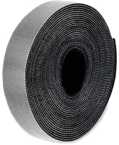 Klettband selbstklebend stark mit Klettverschluss 2er Set 8M – Klebeband doppelseitig Hakenband Klett für Fliegengitter Stoff 20mm schwarz