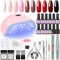 COSCELIA UV Nagellack Set mit UV Lampe 36W, 10 Stück*7ML Gel Nagellack mit Base Top Coat Gel UV, Gelnägel Starterset zu Hause für Anfänger