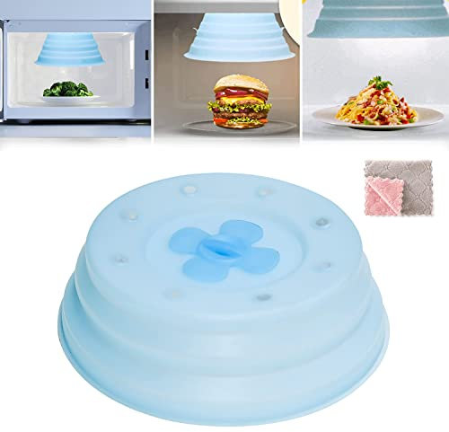 Magnetic Microwave Plate Cover,Microwave Hovering Cover Splash Cover Collapsible Microwave Food Cover,Silicone Preservation Cover for Food,Kitchen Gadgets