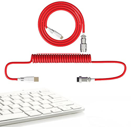 Fowybe Teclado Tipo C Doble Funda,Teclado mecánico para Juegos Personalizado Tipo C a Puerto USB - Teclado Doble Manga para Teclado mecánico Juegos 6 Colores