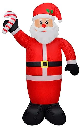 vidaXL Weihnachtsmann Aufblasbar mit LEDs Weihnachten Nikolaus Beleuchtet Weihnachtsfigur Weihnachtsdeko Figur Winter Deko Dekoration 300cm