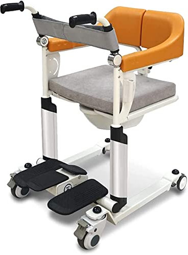 BALAMI Multifunktionaler Patienten-Transferstuhl, Krankenheber-Rollstuhl mit Toilette und Kissen, medizinische wasserdichte Hebemaschine für Patienten, ältere Menschen usw