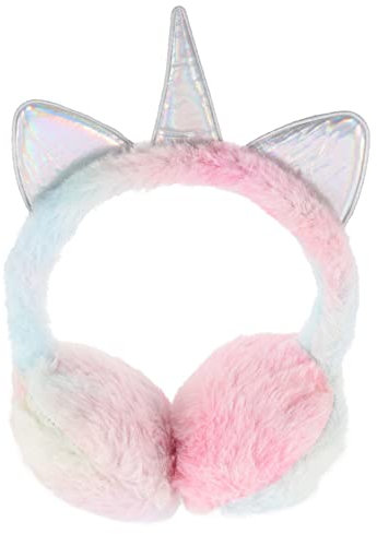 VANZACK Cache-Oreilles Licorne Cache-Oreilles Enfants Cache-Oreilles en Peluche Bandeau d'oreille d'animal Cadeau De Filles Couvre-Chef De Noël Petite Fille Vélo Abdos Tout-Petit
