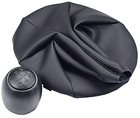 VOIV Schaltknauf Schalthebel Schaltknauf Hebel Handball Für Fi&at 500 500C 2007-2012/Für Pa&nda 2003-2012 Mit Staubdichtem Lederbezug (Farbe : Schwarz)