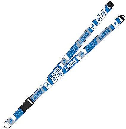 Rico Industries NFL Football Detroit Lions Umhängeband mit Sicherheitsverschluss, Unisex, 48,3 x 2,5 cm, Flash