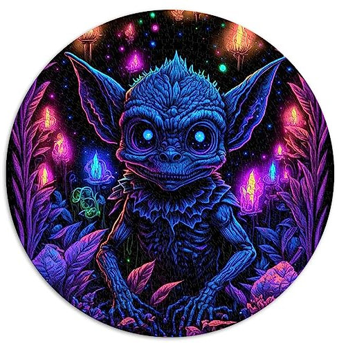 1000 Teile Puzzles Gremlin of The Woodsf Kreisförmige Puzzles Geeignet für Erwachsene und Kinder über 12 Jahre Papppuzzles, Geschenke für Freunde und Familie Größe: 67,5 x 67,5