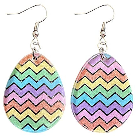 Ohrringe Silber 925 Hängend Ohrringe Mädchen Ostern Ohrringe Acryl Ohrringe Kaninchen Ohrringe Frauen Ohrringe Damen (C, One Size)