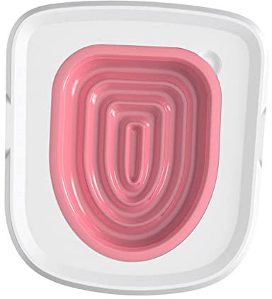 AWHAO Juego de Entrenamiento en el Inodoro, Orinal de Plástico Doméstico, Adaptador Sanitario para Gatos, Amarillo