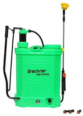 Nebulizzatore a Spalla 16 L Pompa Irroratrice Spruzzatore Pompa a zaino ELETTRICA MANUALE BATTERIA 12V 8Ah 3.1 l/min Breckner Germany