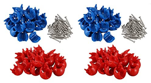 TAMOSH 80 Stück Klettern Seil Netz 12mm Kunststoff Verbinder Net Schnalle Klettern ZubehöR für Draussen Schaukel Klettern Seil Teile