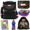 Goldkids - Schulranzen für Jungen und Mädchen, 6er-Set - Schul-Rucksack für Kinder mit Federmäppchen - Schuhbeutel und Hausaufgabenheft - Marvel Avengers Motiv - 1-3 Klasse